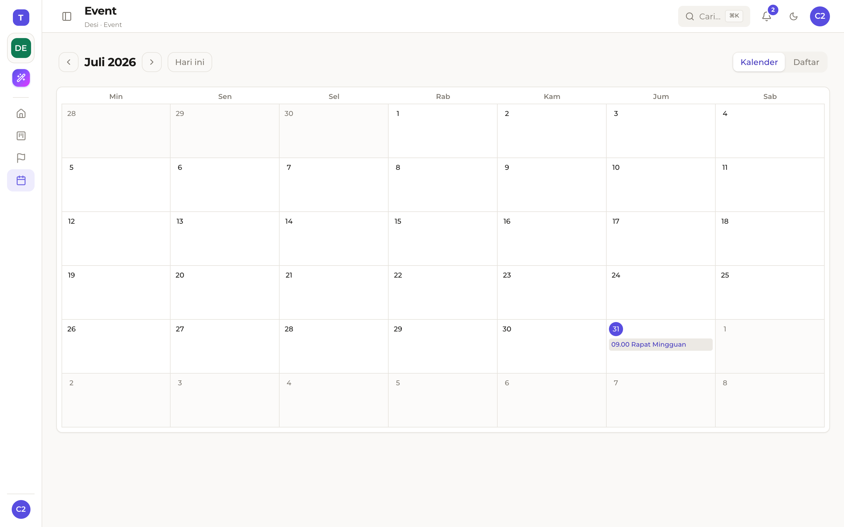 Kalender event